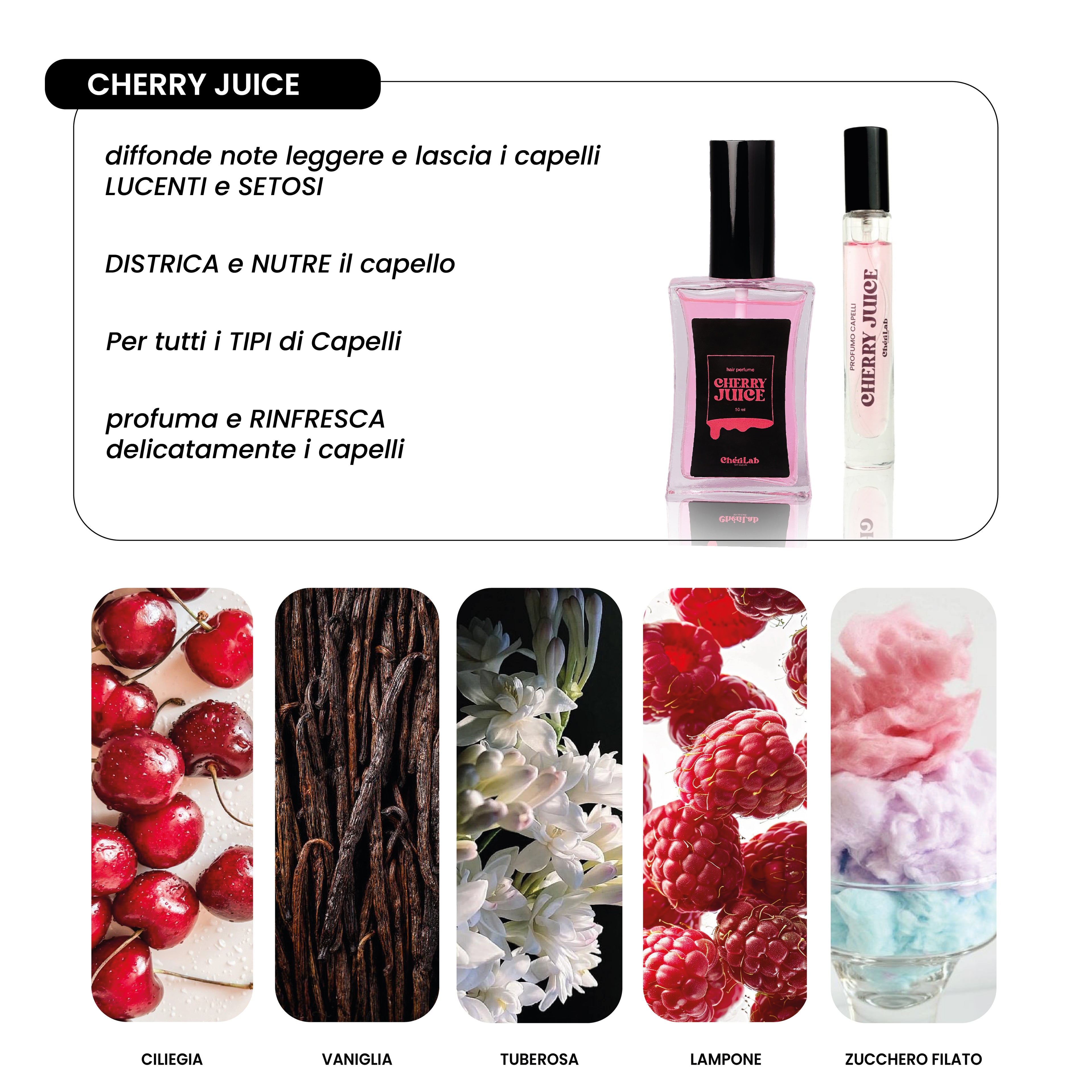 CHERRY JUICE: Profumo Per Capelli 10 ML